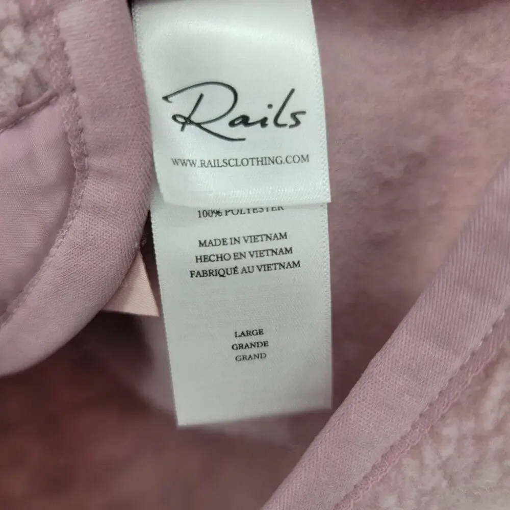 Rails Soft Sherpa Relaxed Fit Plush Sherpa Jacket Coat In Lilac Size Large - Picture 4 of 6